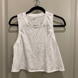 Lululemon white tank top.